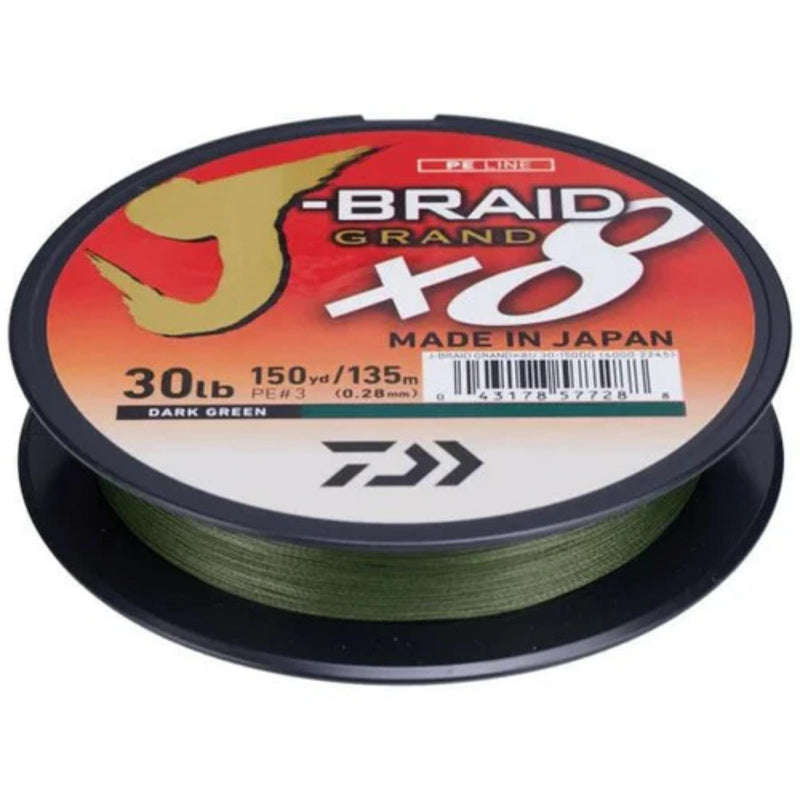 Daiwa J-Braid x8 Grand Braided Fishing Line (3000 yd Spools)