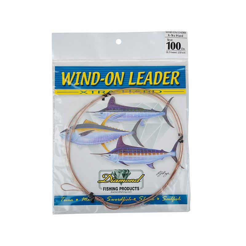 Diamond Fishing Products Xtra-Hard Monofilament Wind-On Leaders