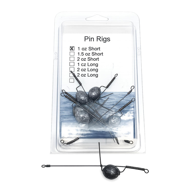 Fish Razr Pin Rigs Short 6 Pack (Natural Baits)