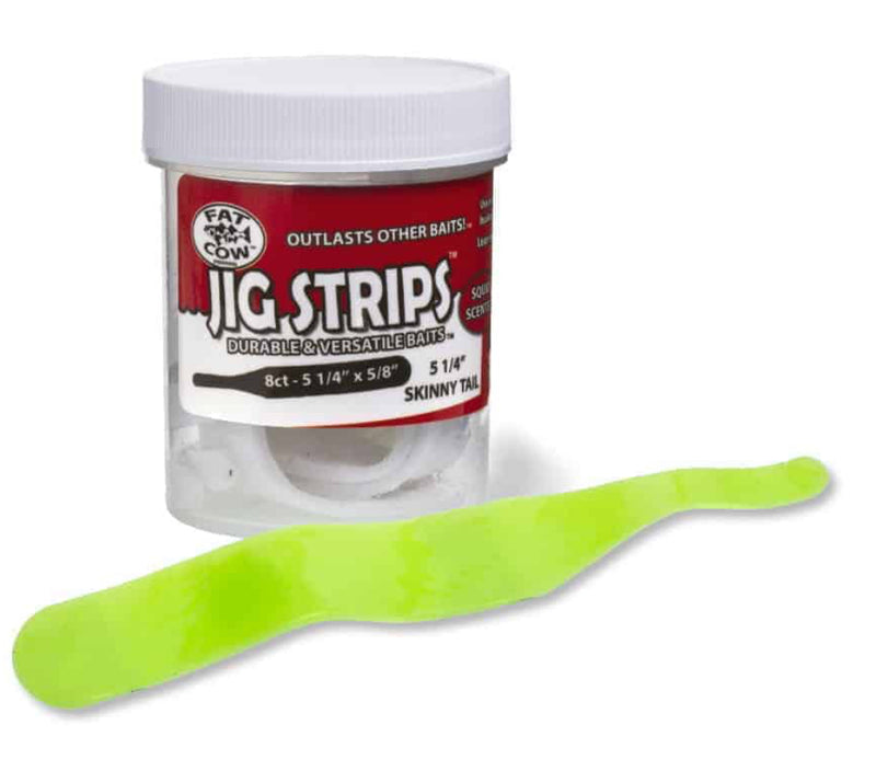 Fat Cow Jig Strips 5 1/4” Skinny Tail