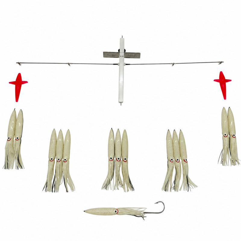 Carlson Offshore 36" Ultimate Bird Bar w/ 14 Fuku Squids