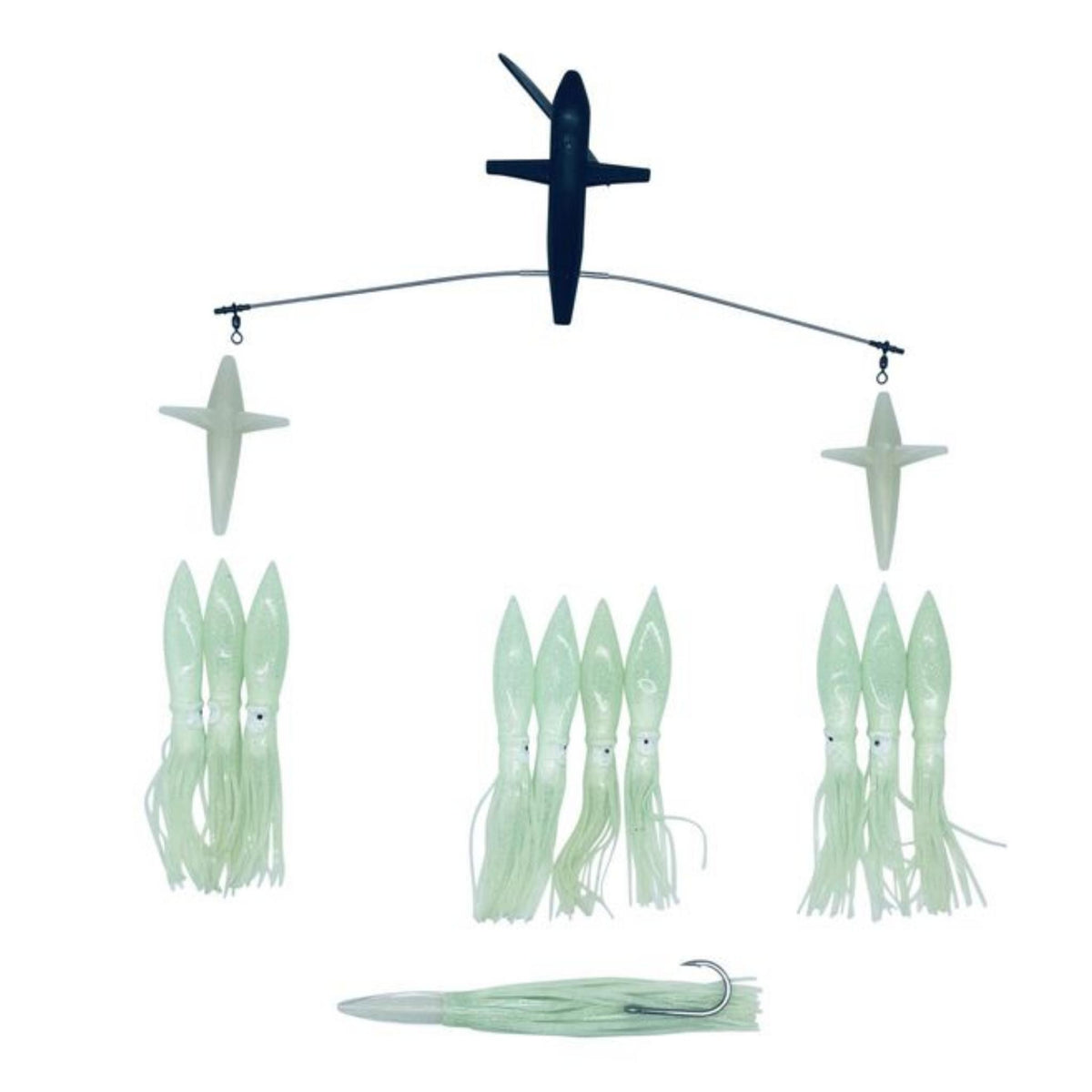 Chatter Lures Side Tracker 9" Floating Bulb Squid Splash Spreader Trolling Bars