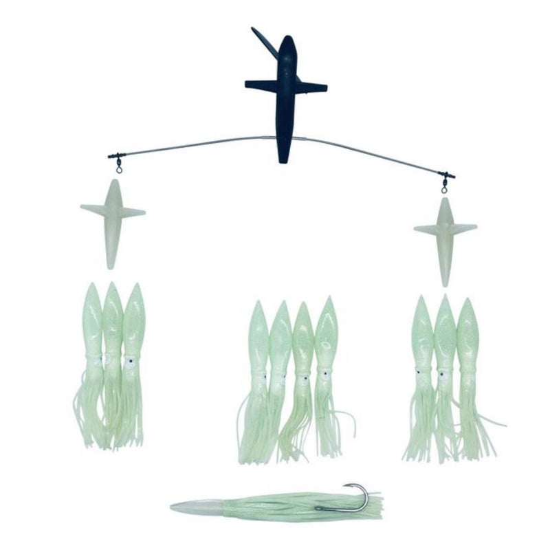 Chatter Lures Side Tracker 9" Floating Bulb Squid Splash Spreader Trolling Bars