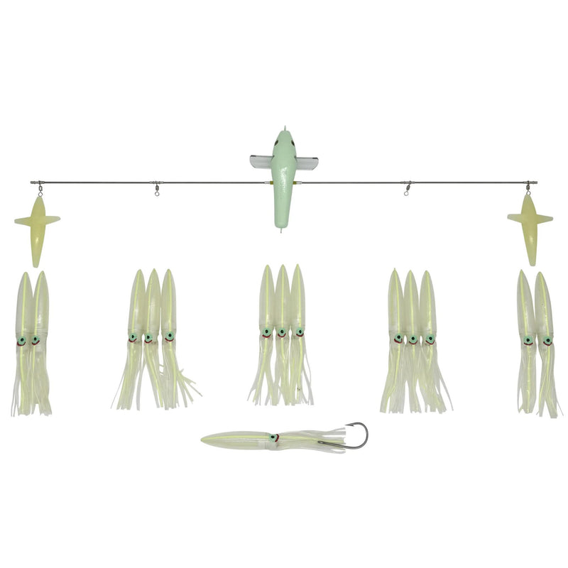Carlson Offshore 36" Splash Bar w/ 11" Fuku Squids