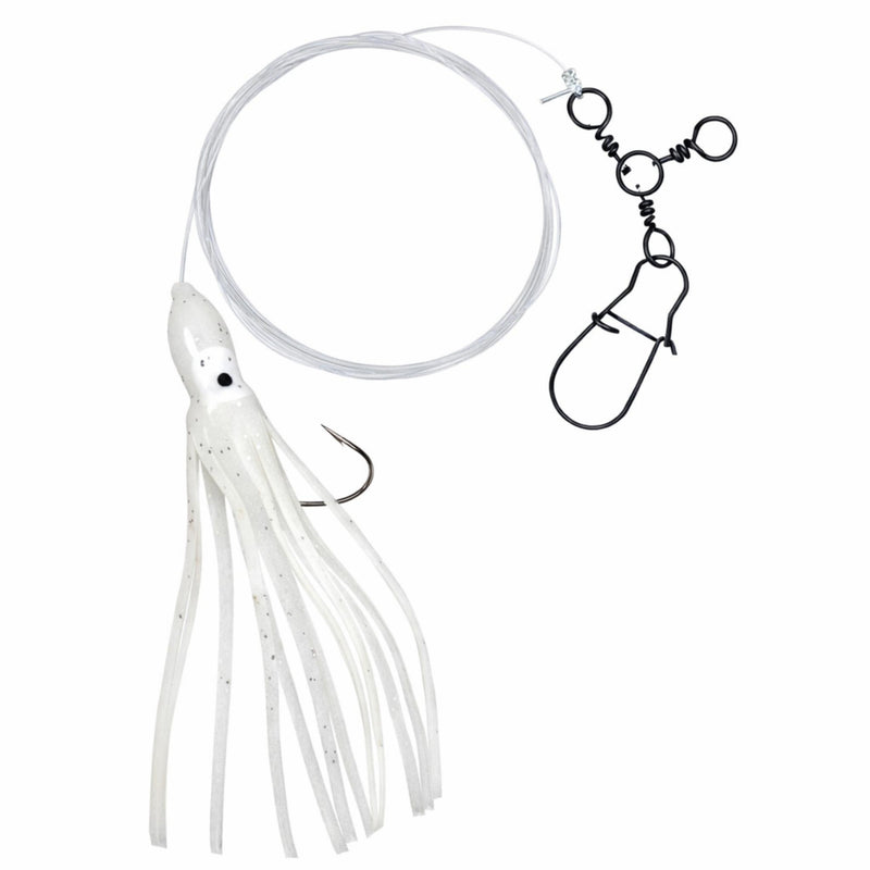 Jigging World 4" Squid 3-Way Fluke Rigs w/ Sinker Snap