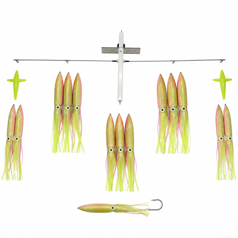 Carlson Offshore 36" Ultimate Bird Bar w/ 14 Fuku Squids