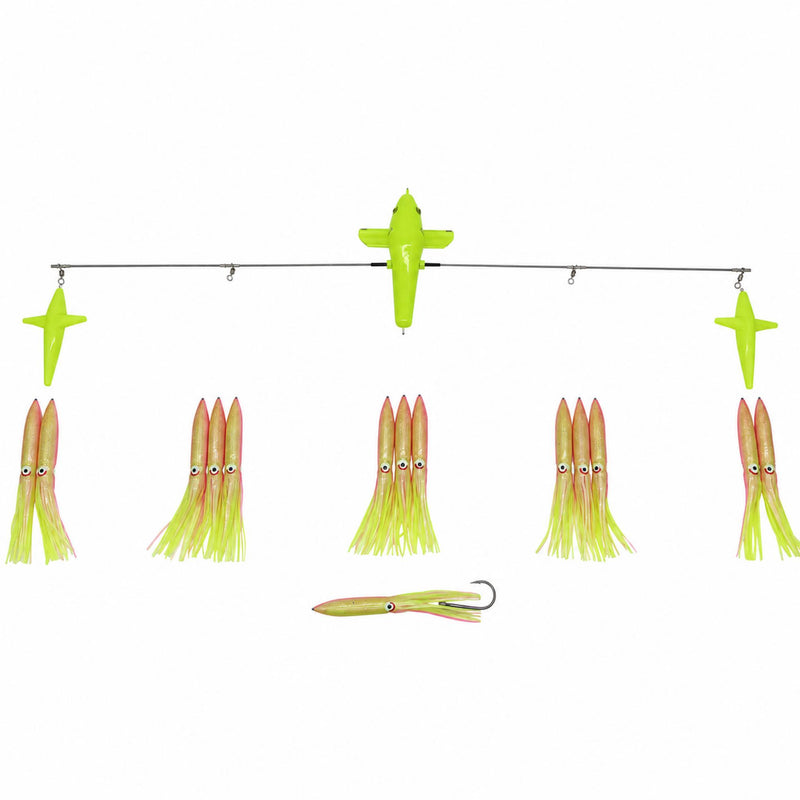 Carlson Offshore 36" Splash Bar w/ 7" Fuku Squids