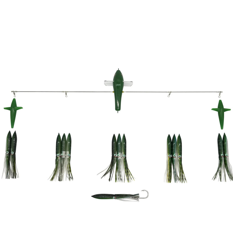 Carlson Offshore 36" Splash Bar w/ 7" Fuku Squids
