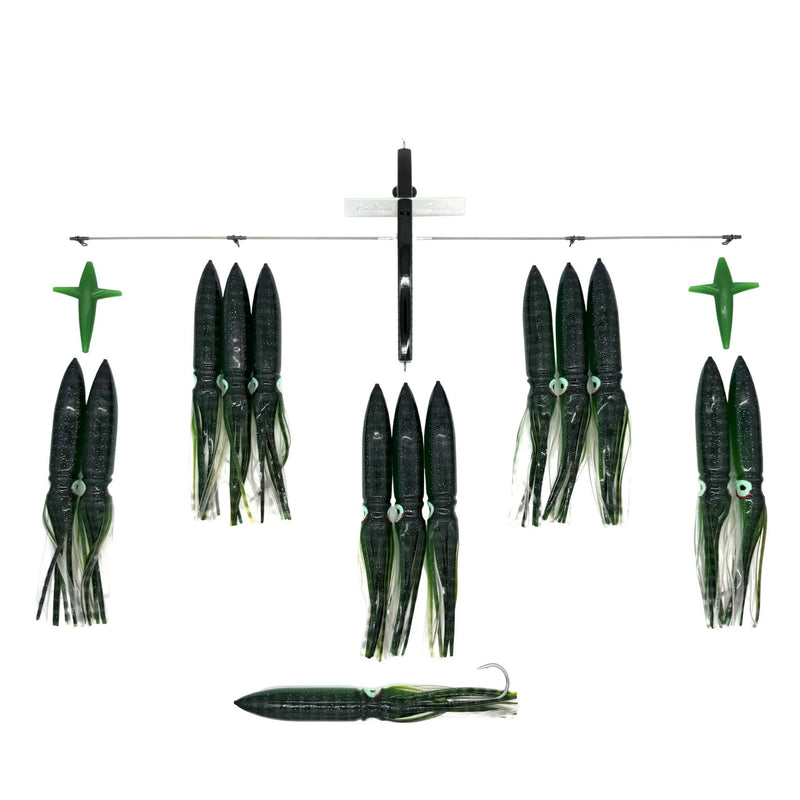 Carlson Offshore 36" Ultimate Bird Bar w/ 14 Fuku Squids