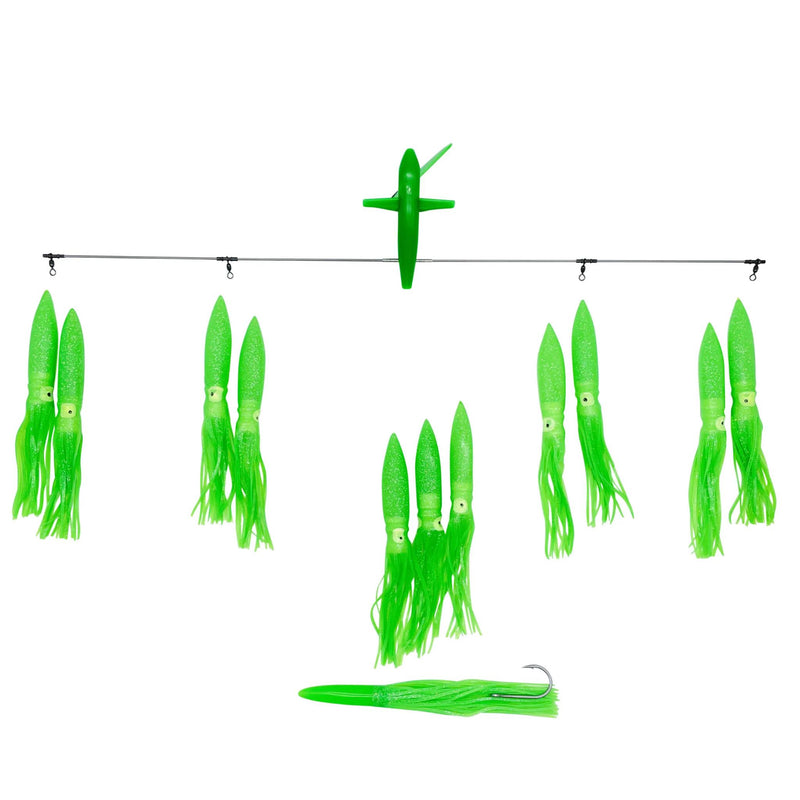 Chatter Lures Side Tracker 6" Floating Bulb Squid Splash Spreader Trolling Bars