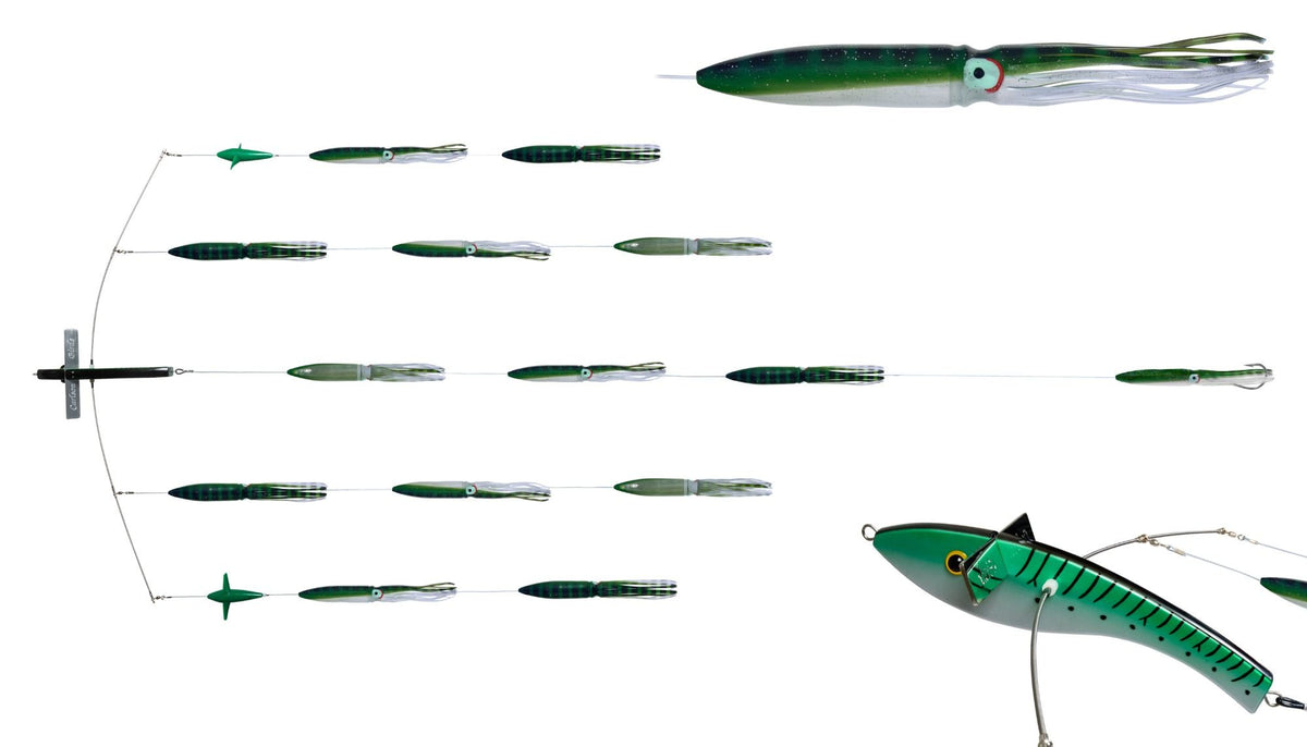 Carlson Offshore 36" Ultimate Bird Bar w/ 14 Fuku Squids