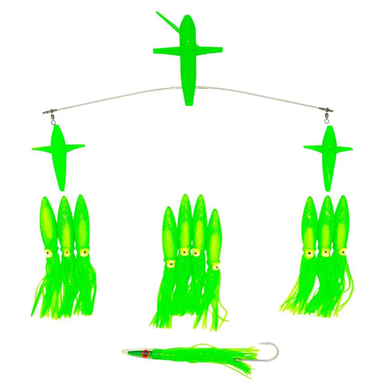 Chatter Lures Side Tracker 6" Floating Bulb Squid Splash Spreader Trolling Bars