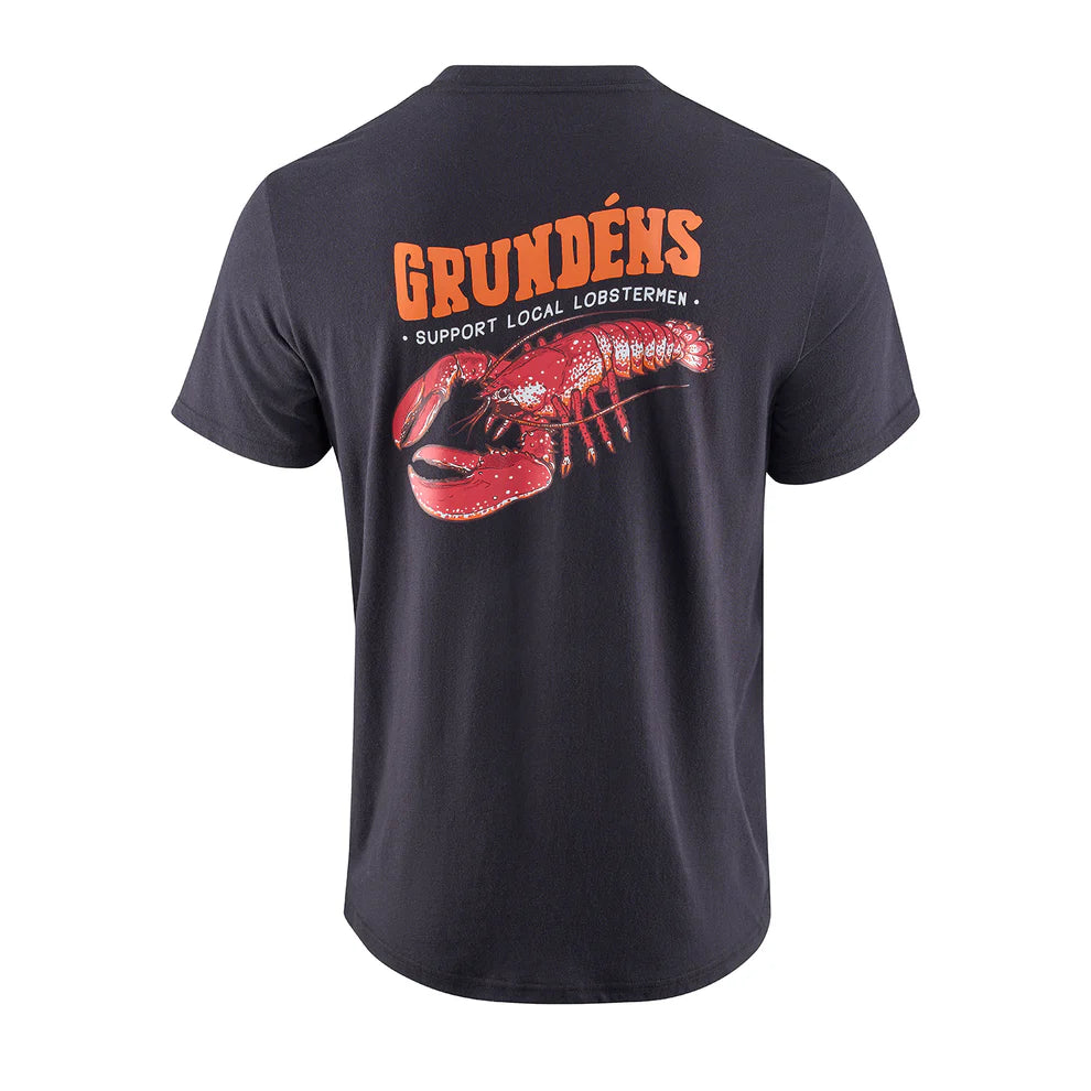Grunden's Support Lobstermen SS T-Shirts (Black)