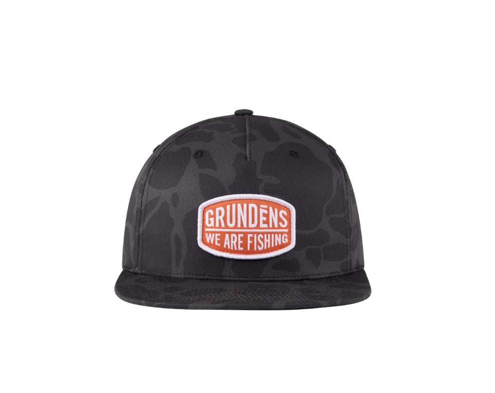 Grunden's We Are Fishing Trucker Hat - Black Camo
