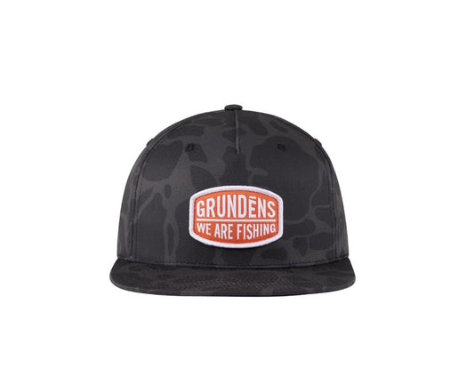 Grunden's We Are Fishing Trucker Hat - Black Camo