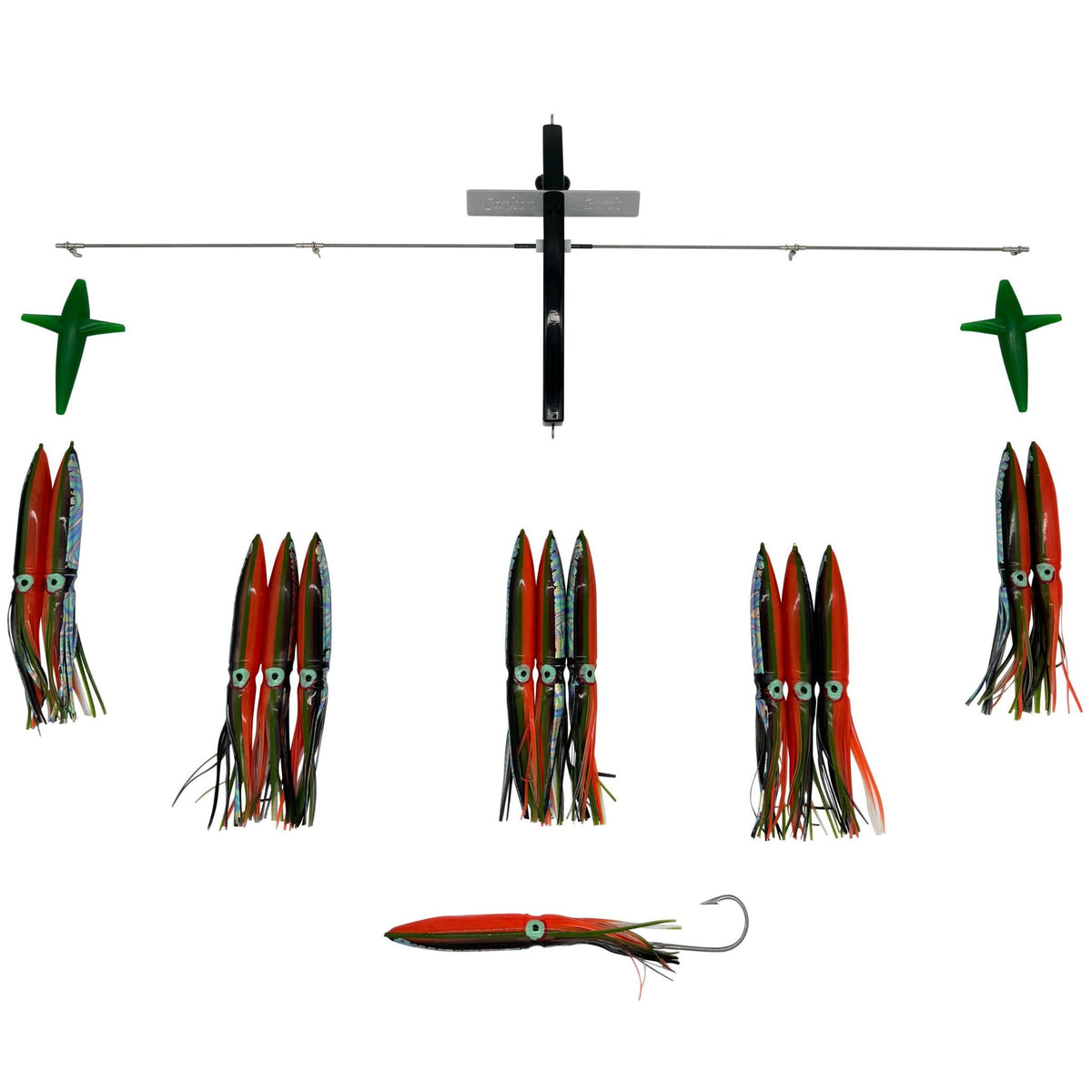 Carlson Offshore 36" Ultimate Bird Bar w/ 14 Fuku Squids