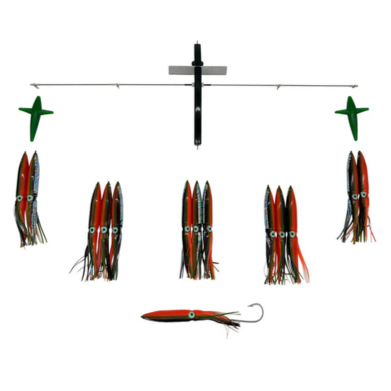 Carlson Offshore 36" Ultimate Bird Bar w/ 14 Fuku Squids