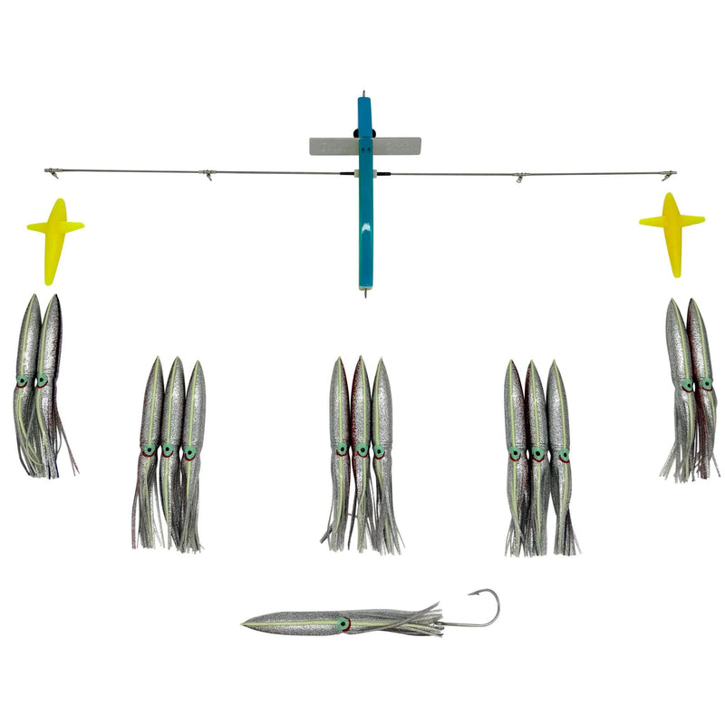 Carlson Offshore 36" Ultimate Bird Bar w/ 14 Fuku Squids
