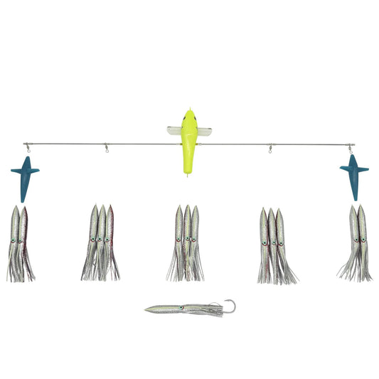 Carlson Offshore 36" Splash Bar w/ 7" Fuku Squids