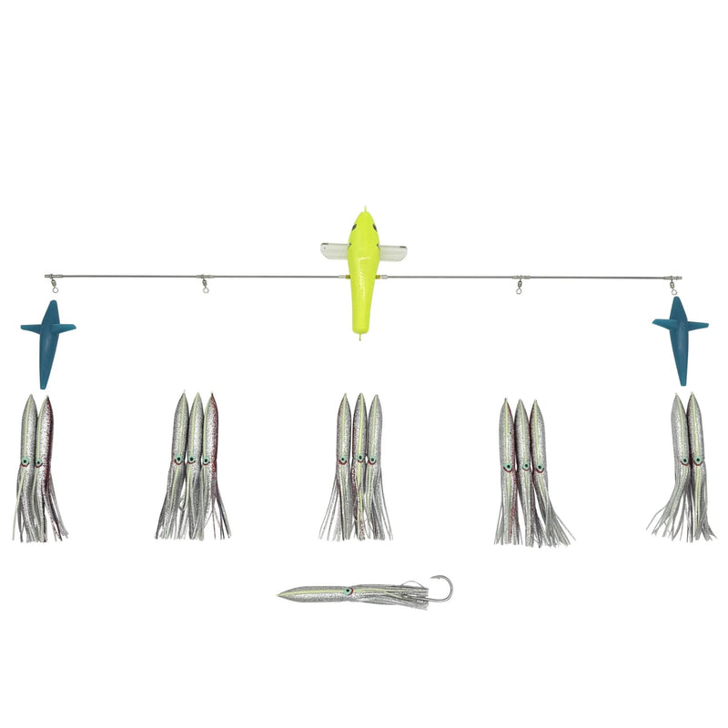 Carlson Offshore 36" Splash Bar w/ 7" Fuku Squids