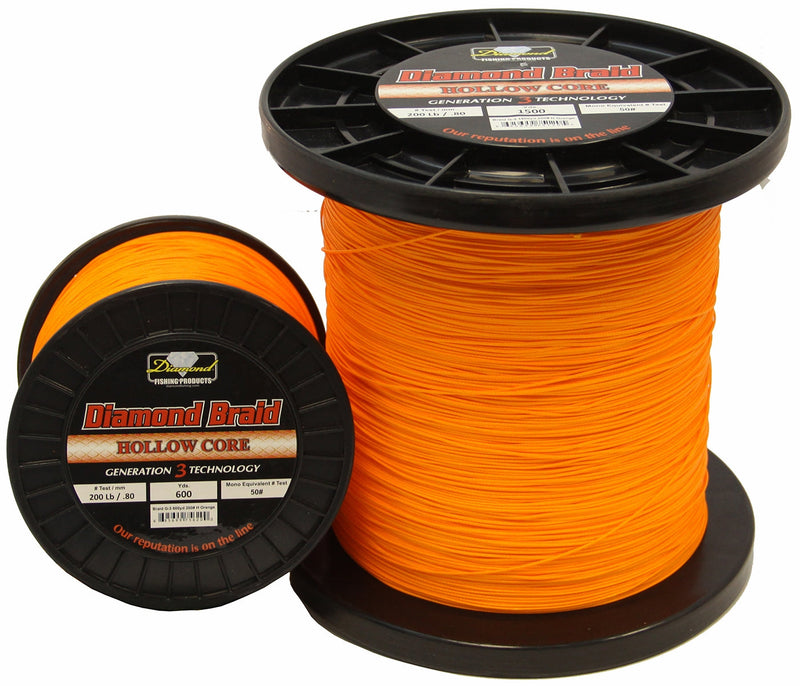 Diamond Braid Gen 3 Hollow Core Braided Line (600 yd Spools)