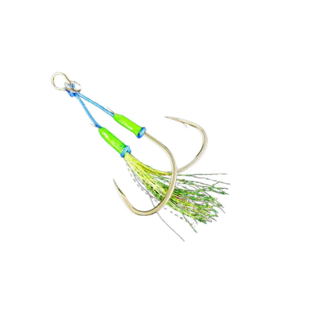 angel fish hook WAOCEO Fishing Treble Hook 6X Strong Carbon Steel Classic Round Bend Triple Fish Hooks Set Hooks for Big Game Salmon Fishing Accessories (Size : 50pcs Size 4) : Sports Jigging World Twin Assist Hooks are perfect for pairing or replacing hooks on your favorite slow pitch jigs Angel Hair Baitfish fly tying