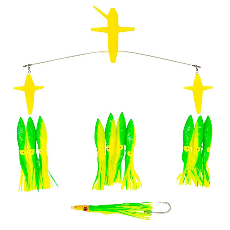 Chatter Lures Side Tracker 9" Floating Bulb Squid Splash Spreader Trolling Bars