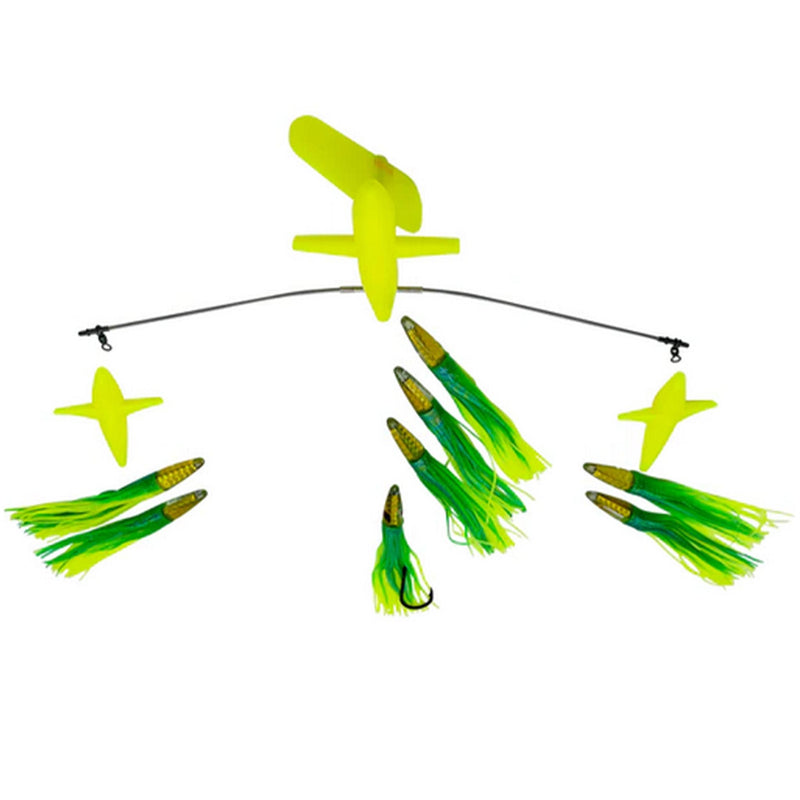 Chatter Lures Side Tracker Spreader Bars with 9" Soft Head Machine Lures