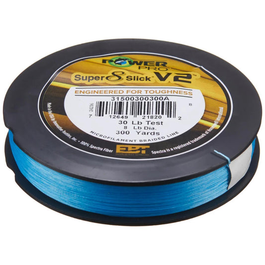 Power Pro Super 8 Slick V2 Braided Fishing Line (3000 yd Spools)