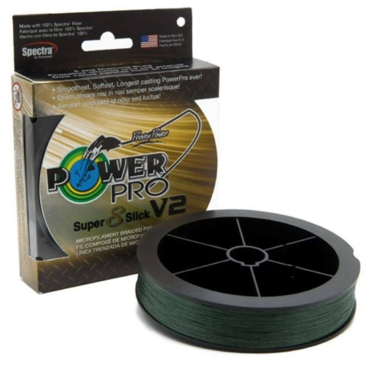 Power Pro Super 8 Slick V2 Braided Fishing Line (300 yd Spools)