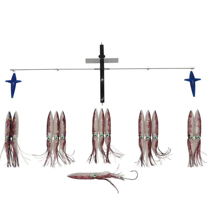 Carlson Offshore 36" Splash Bar w/ 7" Fuku Squids