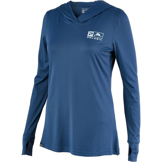 Pelagic Womens Aquatek Hooded Icon Americamo Long Sleeve