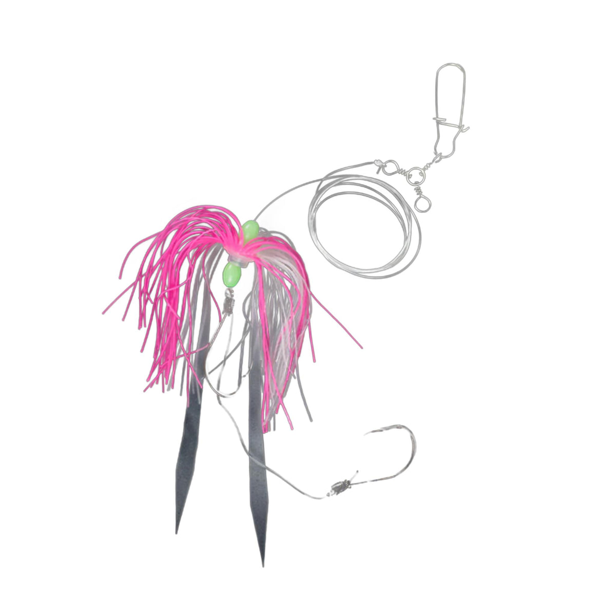 Jigging World Tandem Hook Micro Silicon Skirt Fluke Rigs