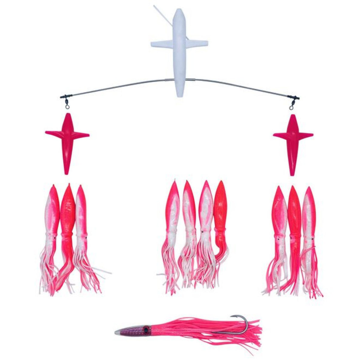 Chatter Lures Side Tracker 9" Floating Bulb Squid Splash Spreader Trolling Bars