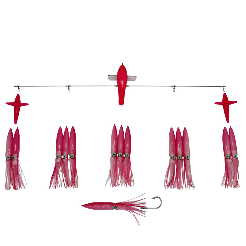 Carlson Offshore 36" Splash Bar w/ 11" Fuku Squids
