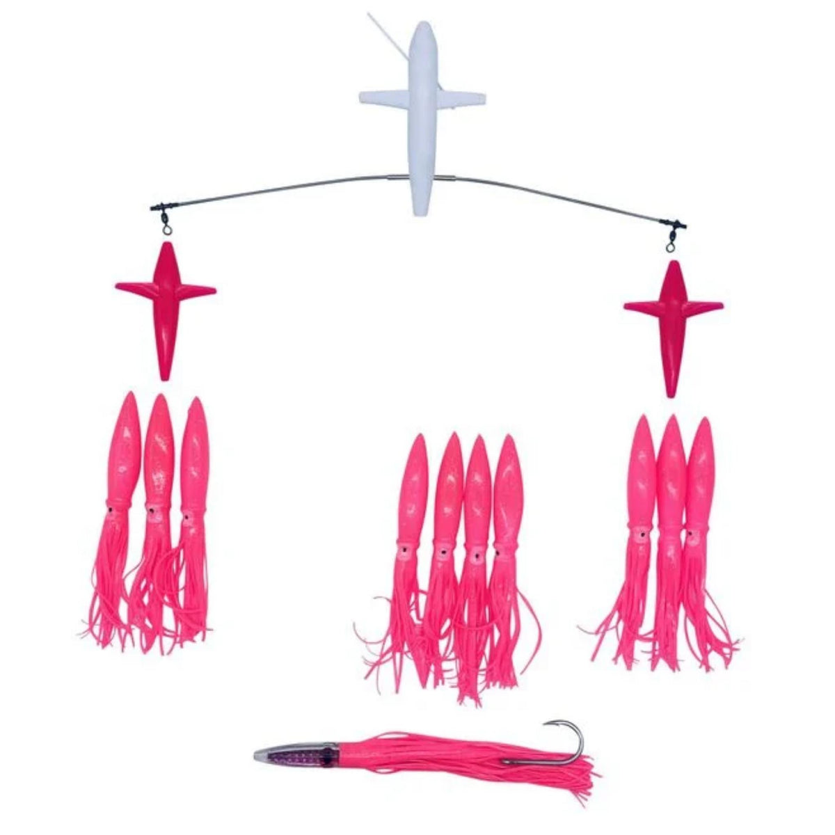 Chatter Lures Side Tracker 9" Floating Bulb Squid Splash Spreader Trolling Bars