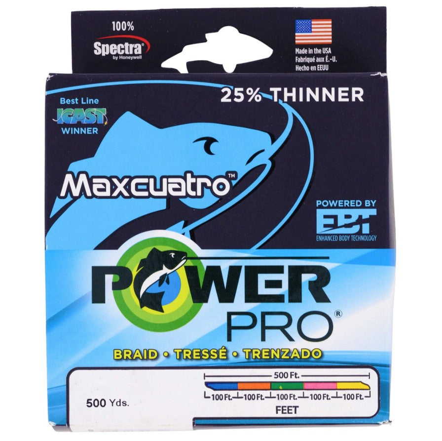 PowerPro Maxcuatro Metered Braided Fishing Line - 500yd
