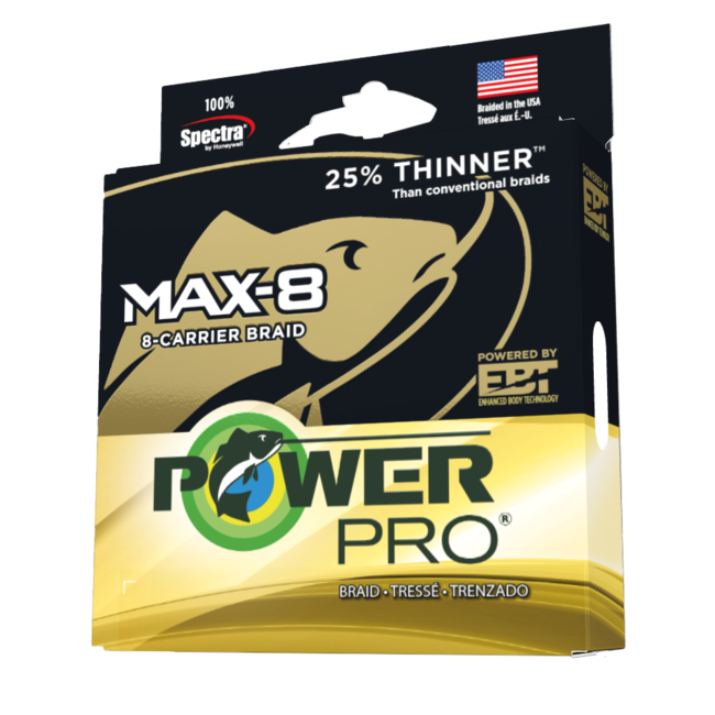PowerPro MAX-8 Braided Fishing Line (500 yd Spools)