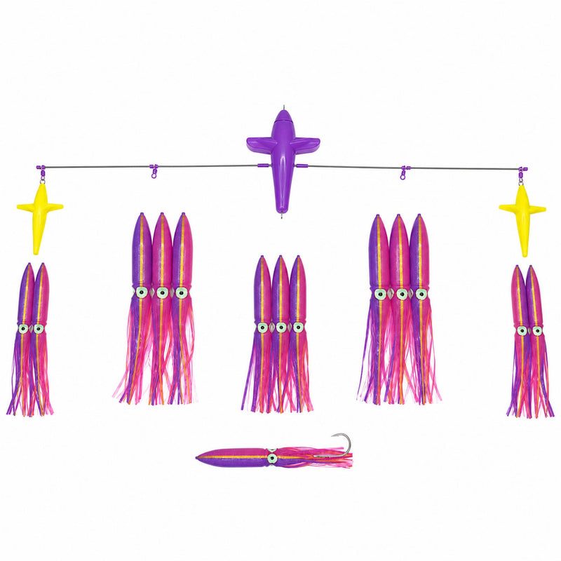 Carlson Offshore 36" Splash Bar w/ 7" Fuku Squids