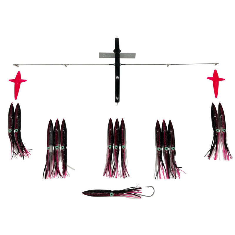 Carlson Offshore 36" Ultimate Bird Bar w/ 14 Fuku Squids