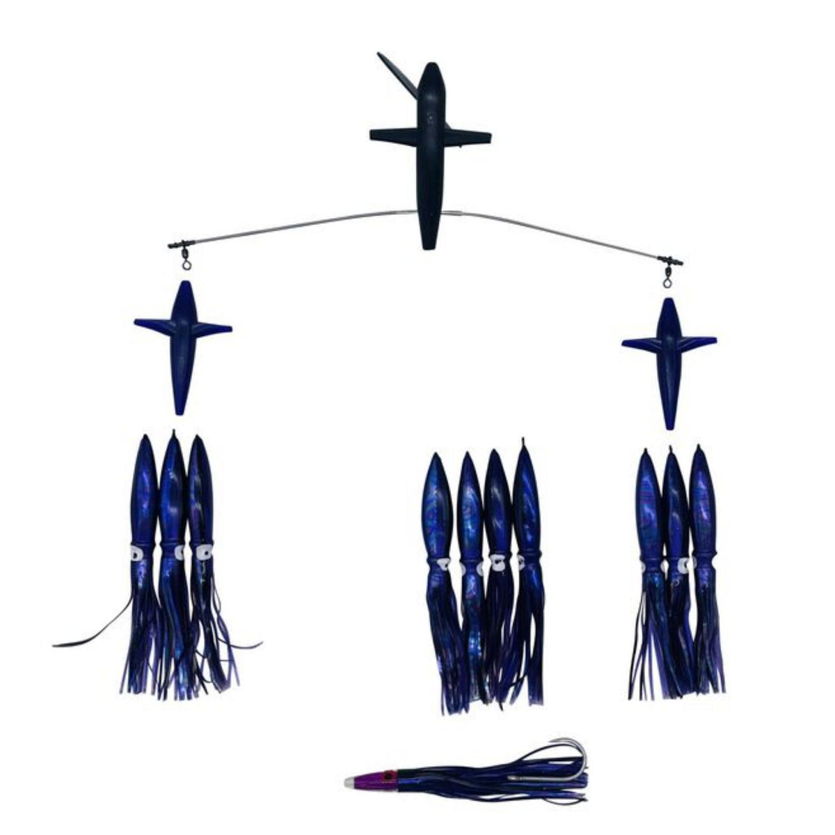 Chatter Lures Side Tracker 9" Floating Bulb Squid Splash Spreader Trolling Bars