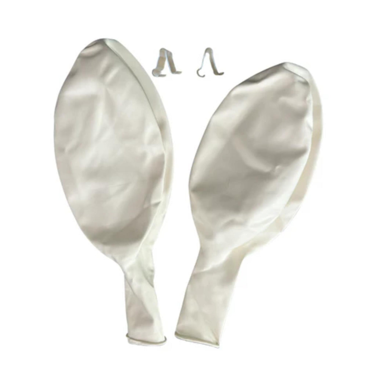 R&R Tackle White Helium Balloons with Clips