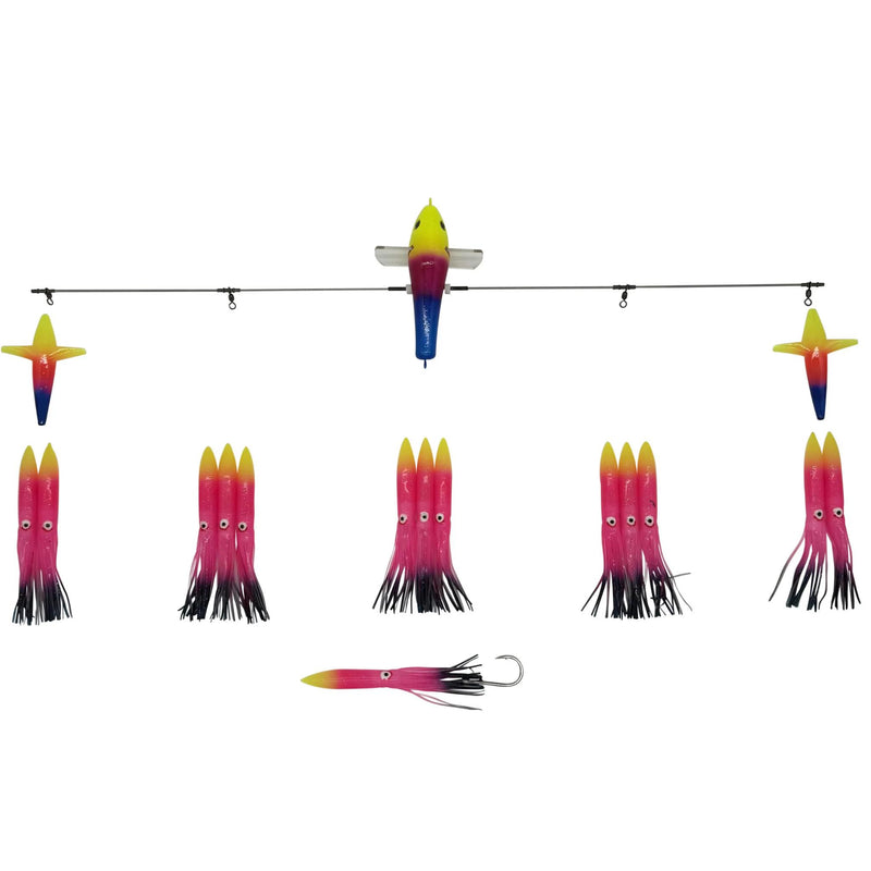 Carlson Offshore 36" Splash Bar w/ 7" Fuku Squids