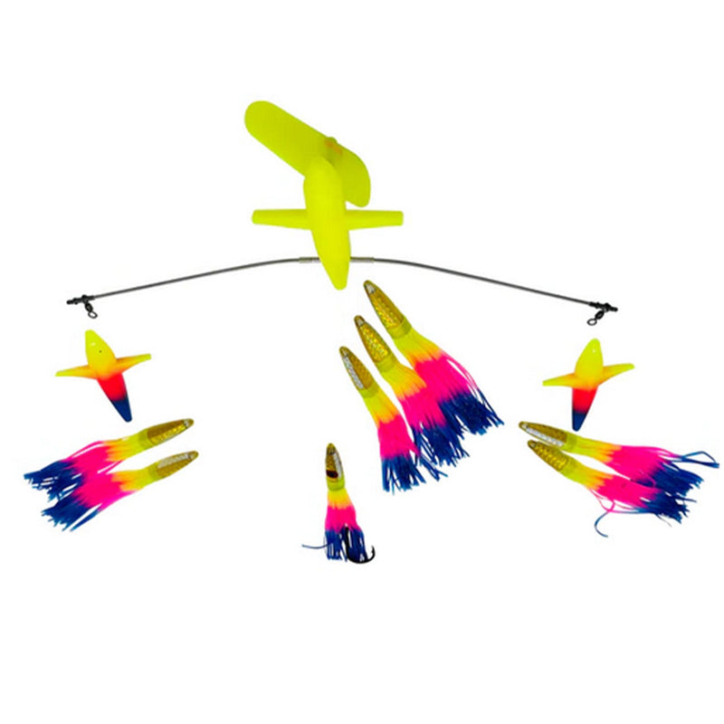 Chatter Lures Side Tracker Spreader Bars with 9" Soft Head Machine Lures