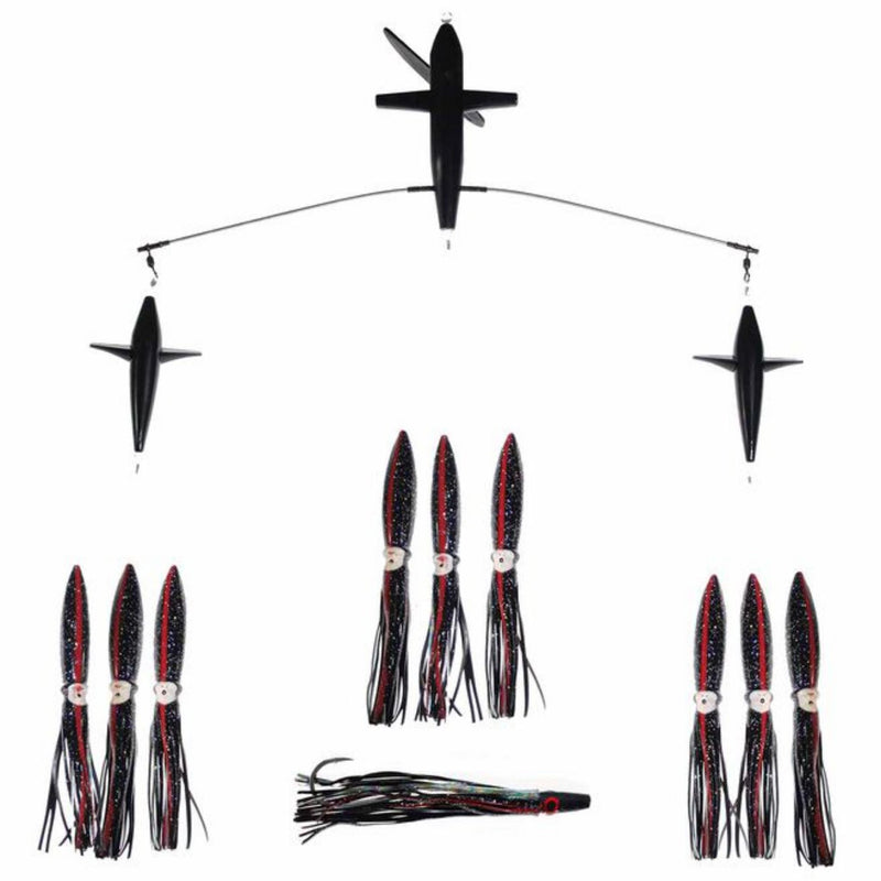 Chatter Lures Side Tracker 9" Floating Bulb Squid Splash Spreader Trolling Bars