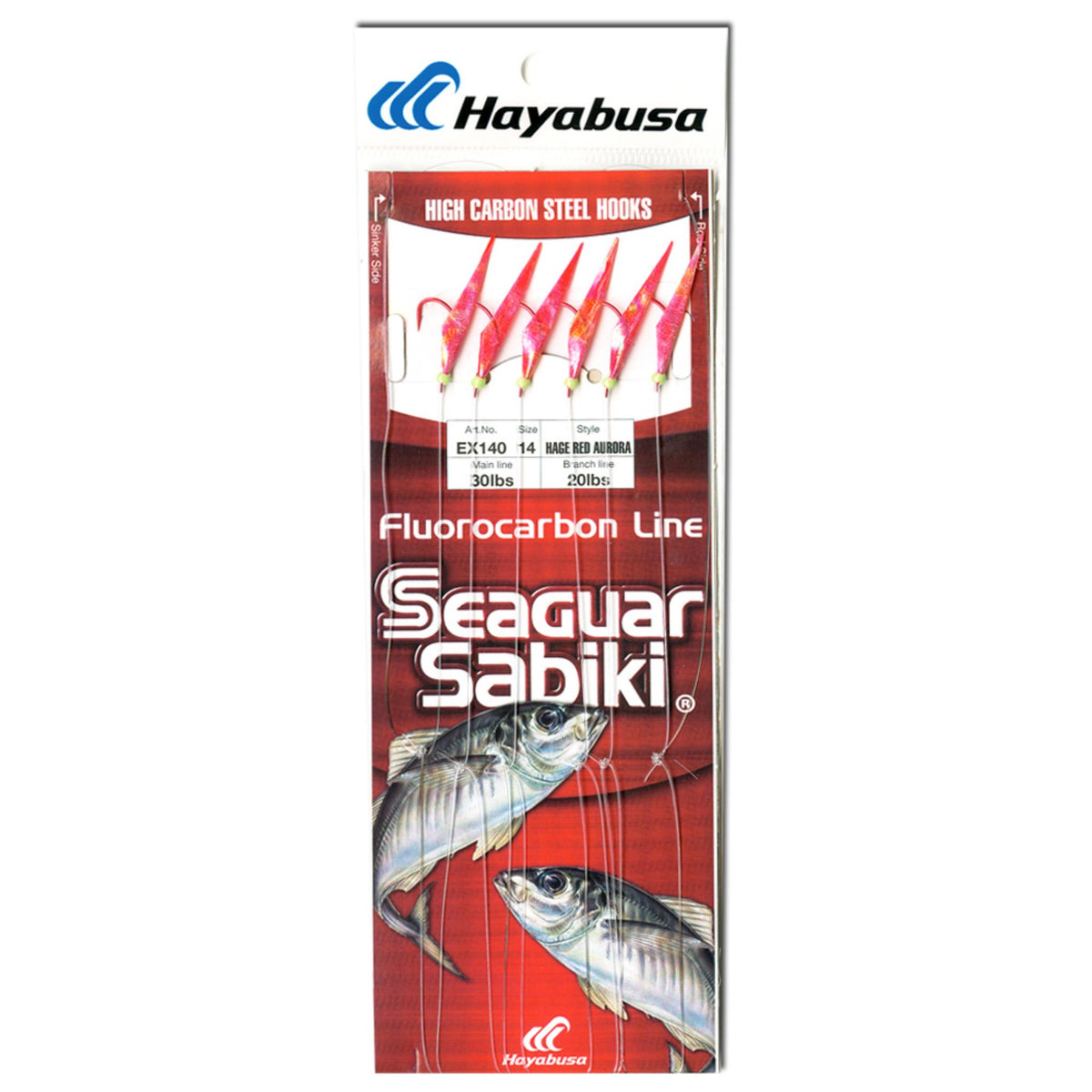 Hayabusa Fluorocarbon Sabiki with Red Aurora EX140