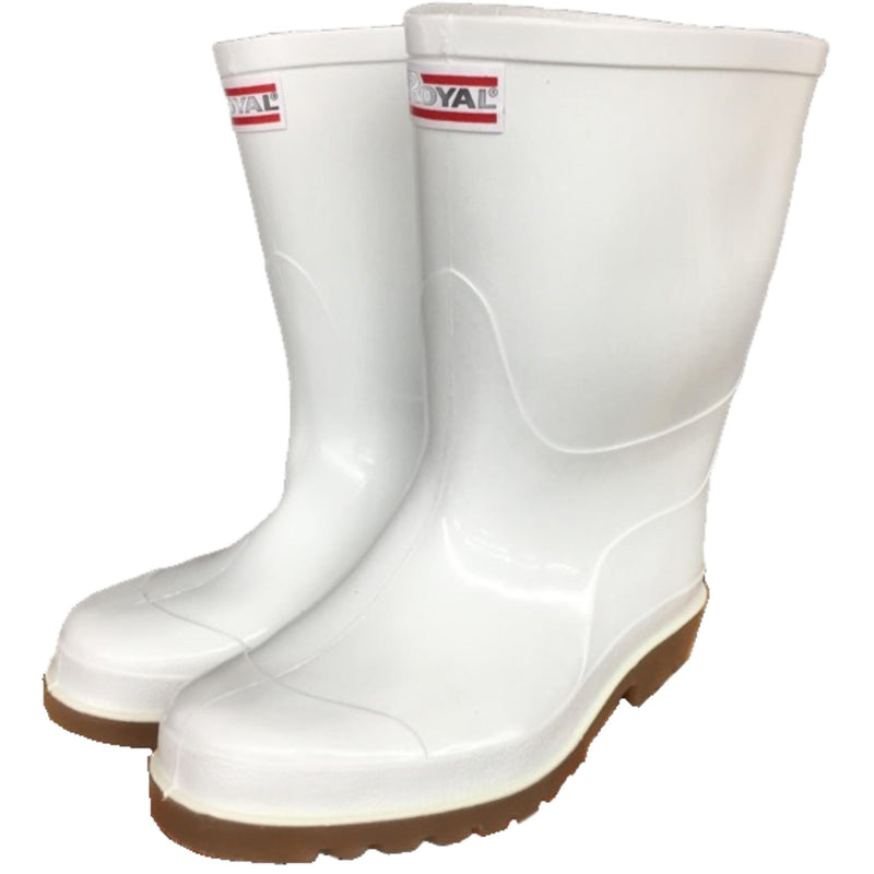 Royal 11" White PVC Commercial Fishing Boots