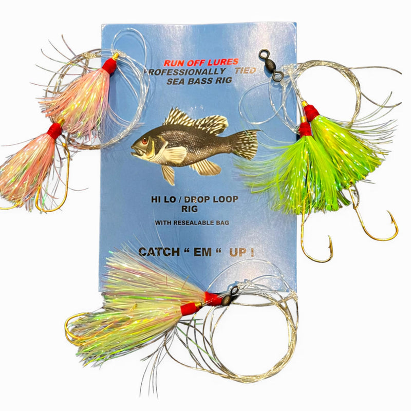 Run Off Lures Hi Lo Mylar Skirt Sea Bass Rig