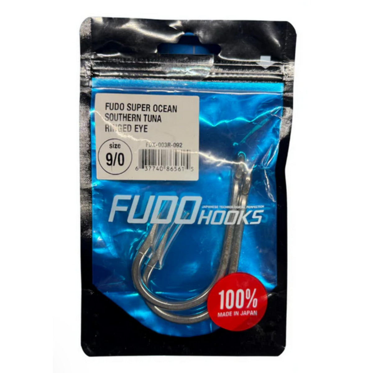 Fudo Fishing Super Ocean Southern Tuna Ringed Eye Hooks - 2 pack