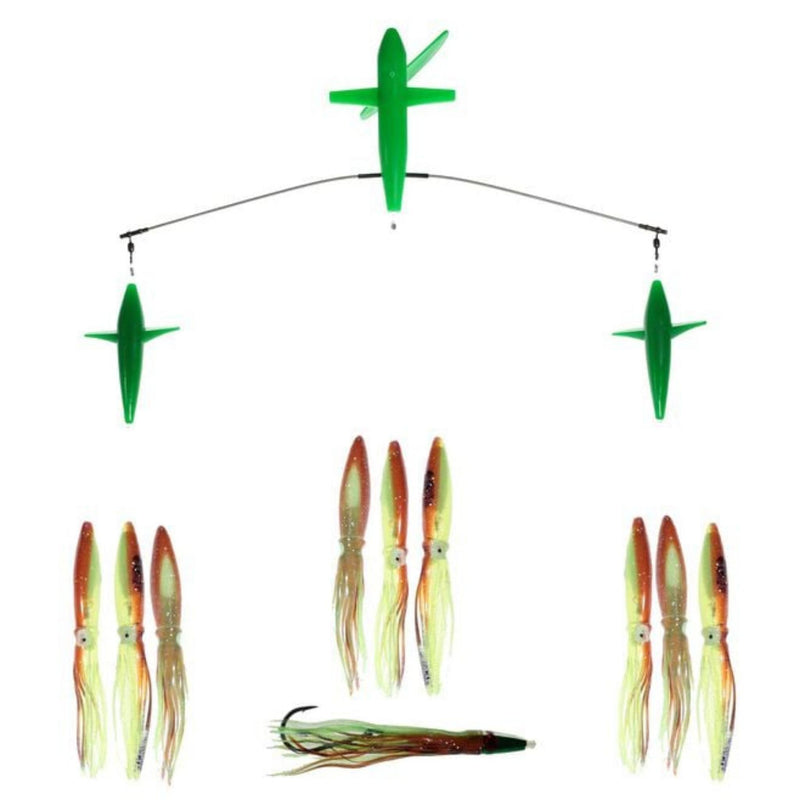 Chatter Lures Side Tracker 9" Floating Bulb Squid Splash Spreader Trolling Bars